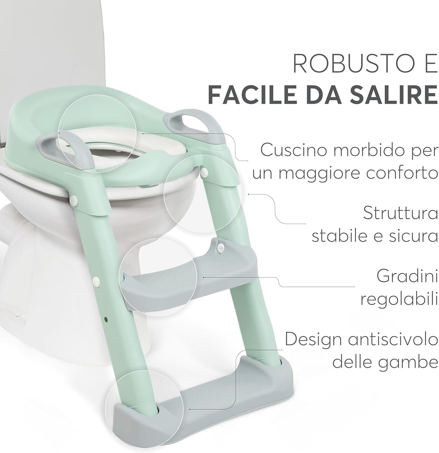 Kikkaboo - Riduttore WC bambini con scaletta LEA in prodotto Centro Bimbo - Siderno, commercioVirtuoso.it