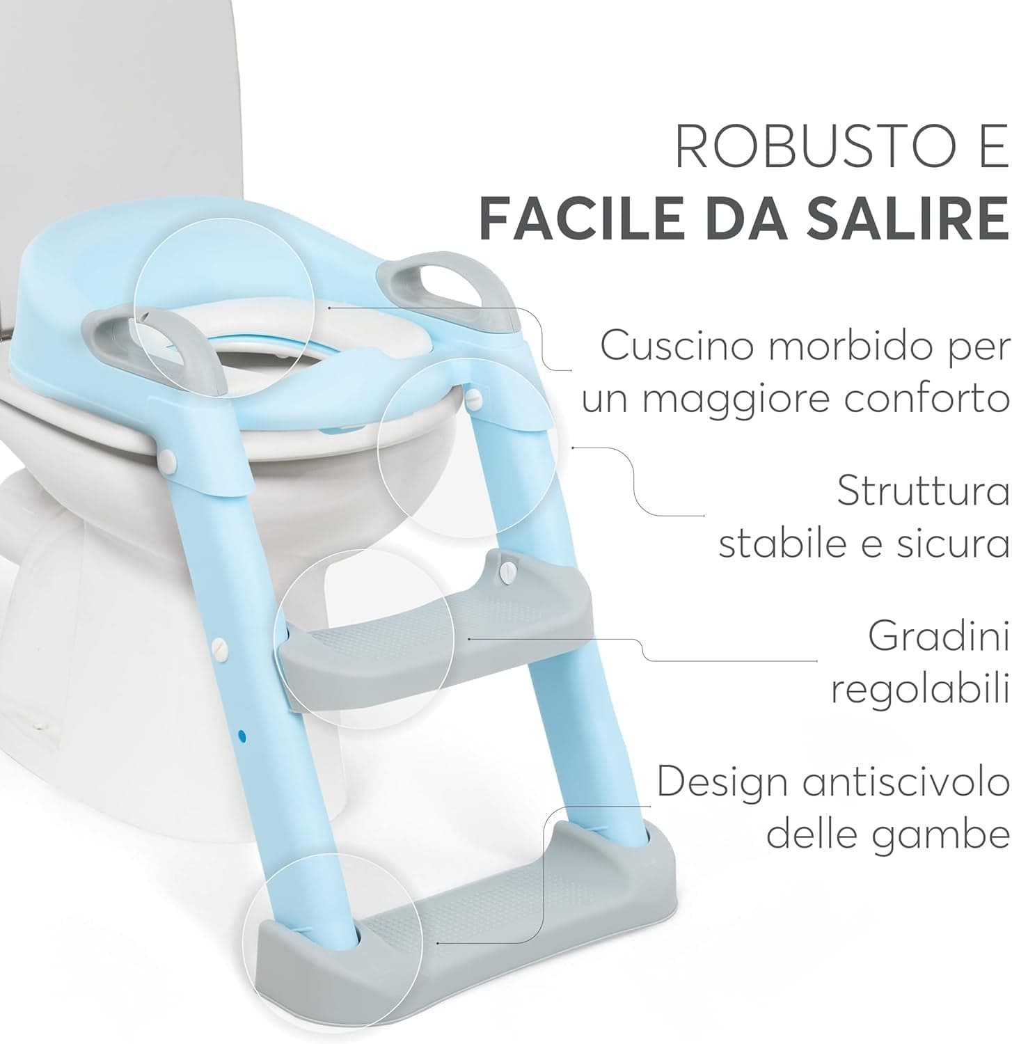 Kikkaboo - Riduttore WC bambini con scaletta LEA in prodotto Centro Bimbo - Siderno, commercioVirtuoso.it