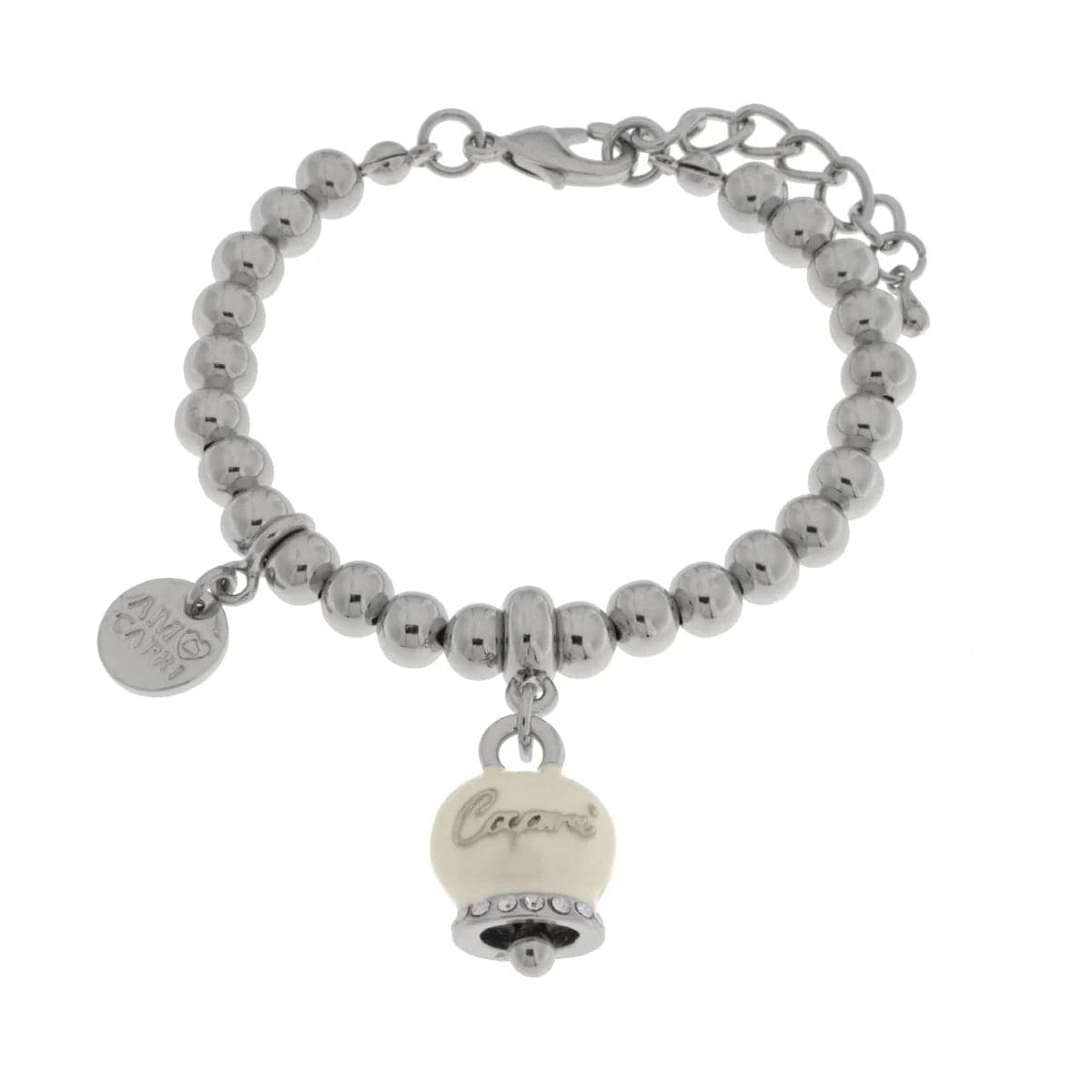 BYSIMON - Bracciale in Metallo con campanella ghiaccio scritta capri in Bracciali Alba Gioielli - Casoria, commercioVirtuoso.it