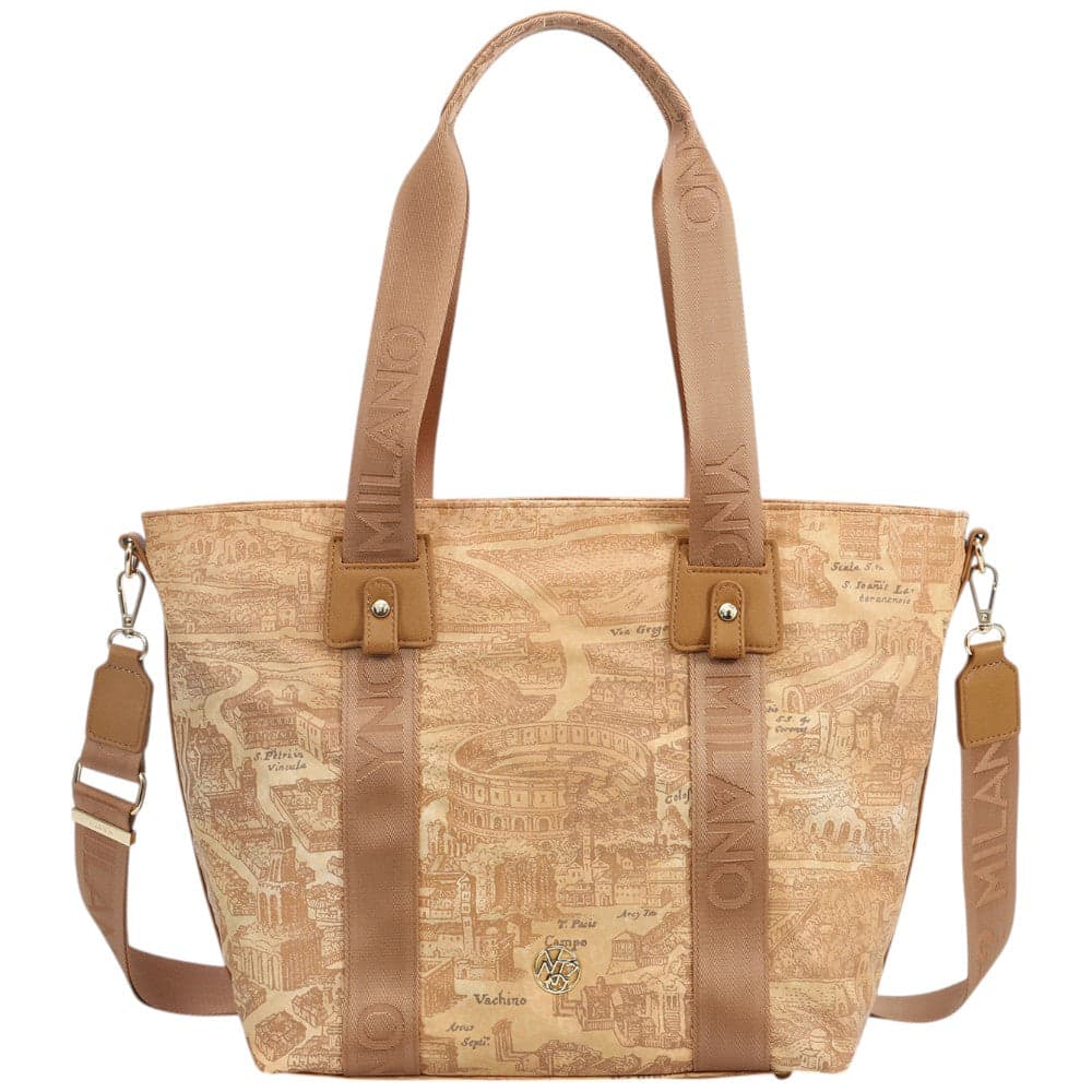 YNot borsa shopping bag small beige linea GUM stampa Roma GUM008S5 Borse YNot