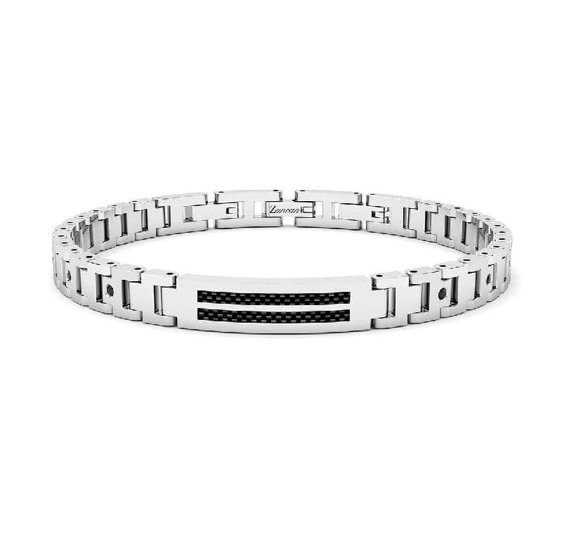 Zancan - Bracciale uomo acciaio con fibra carbonio in Bracciali Alba Gioielli - Casoria, commercioVirtuoso.it