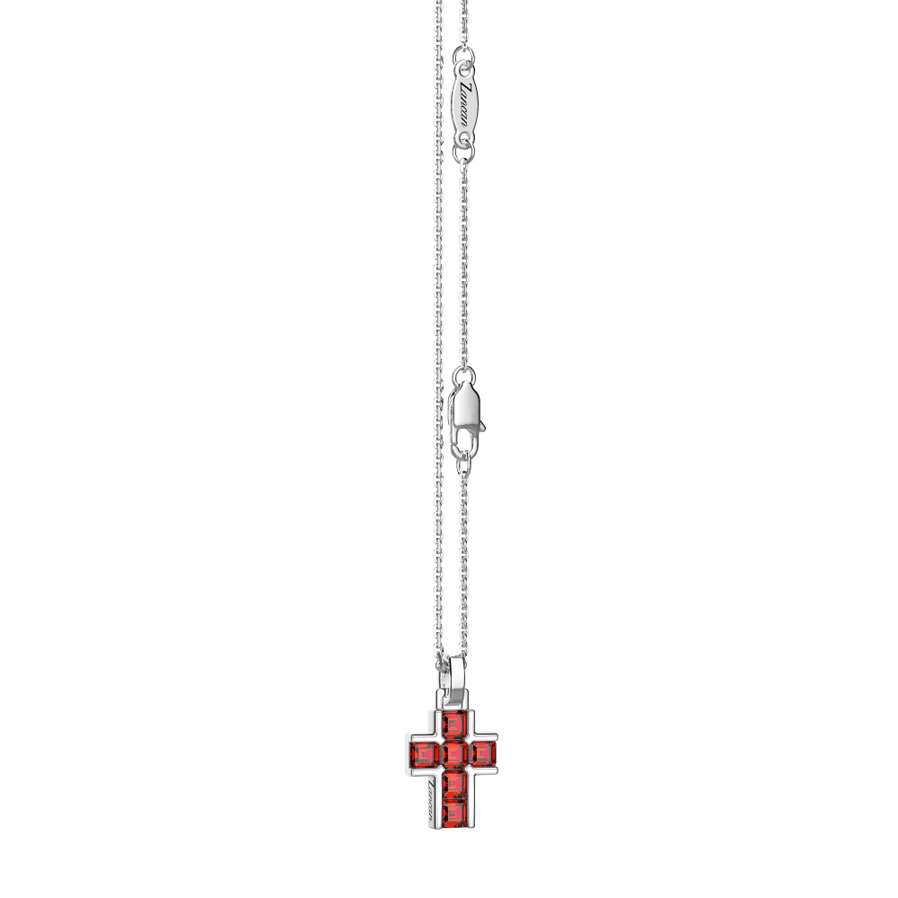 Zancan - Collana croce in argento con pietre naturali in Collane Alba Gioielli - Casoria, commercioVirtuoso.it