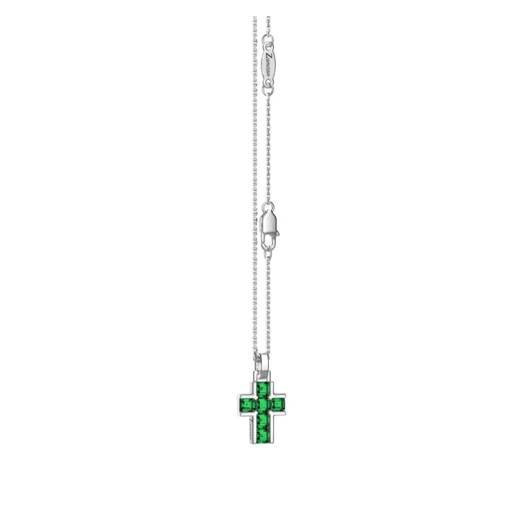 Zancan - Collana croce in argento con pietre naturali in Collane Alba Gioielli - Casoria, commercioVirtuoso.it
