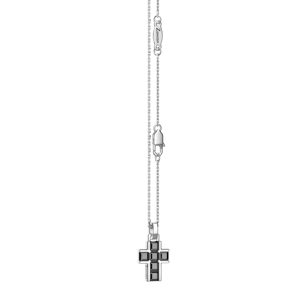 Zancan - Collana croce in argento con pietre naturali in Collane Alba Gioielli - Casoria, commercioVirtuoso.it