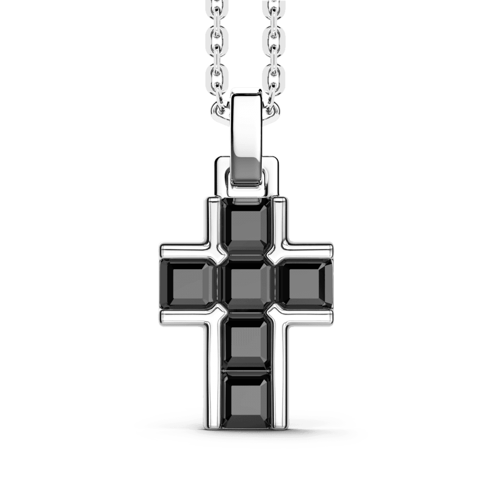 Zancan - Collana croce in argento con pietre naturali in Collane Alba Gioielli - Casoria, commercioVirtuoso.it
