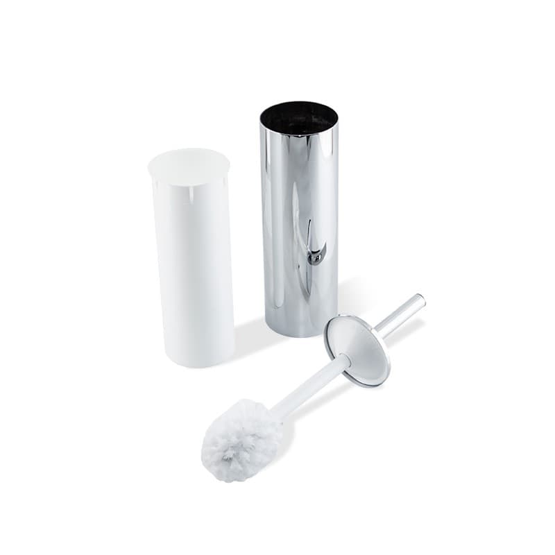 Piantana bagno water antibatterica in ottone cromato con base rettangolare - piantana bagno in Scopini e porta scopini Bottiglioni - Colle di Val d’Elsa, commercioVirtuoso.it