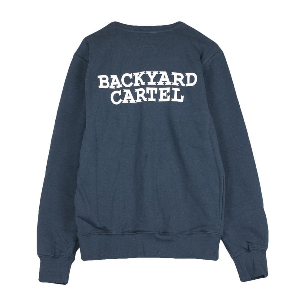 BACKYARD CARTEL Felpa Girocollo Uomo Sweatshirt Back Label C Navy da uomo in Felpe senza cappuccio Drestige - Casamassima, commercioVirtuoso.it
