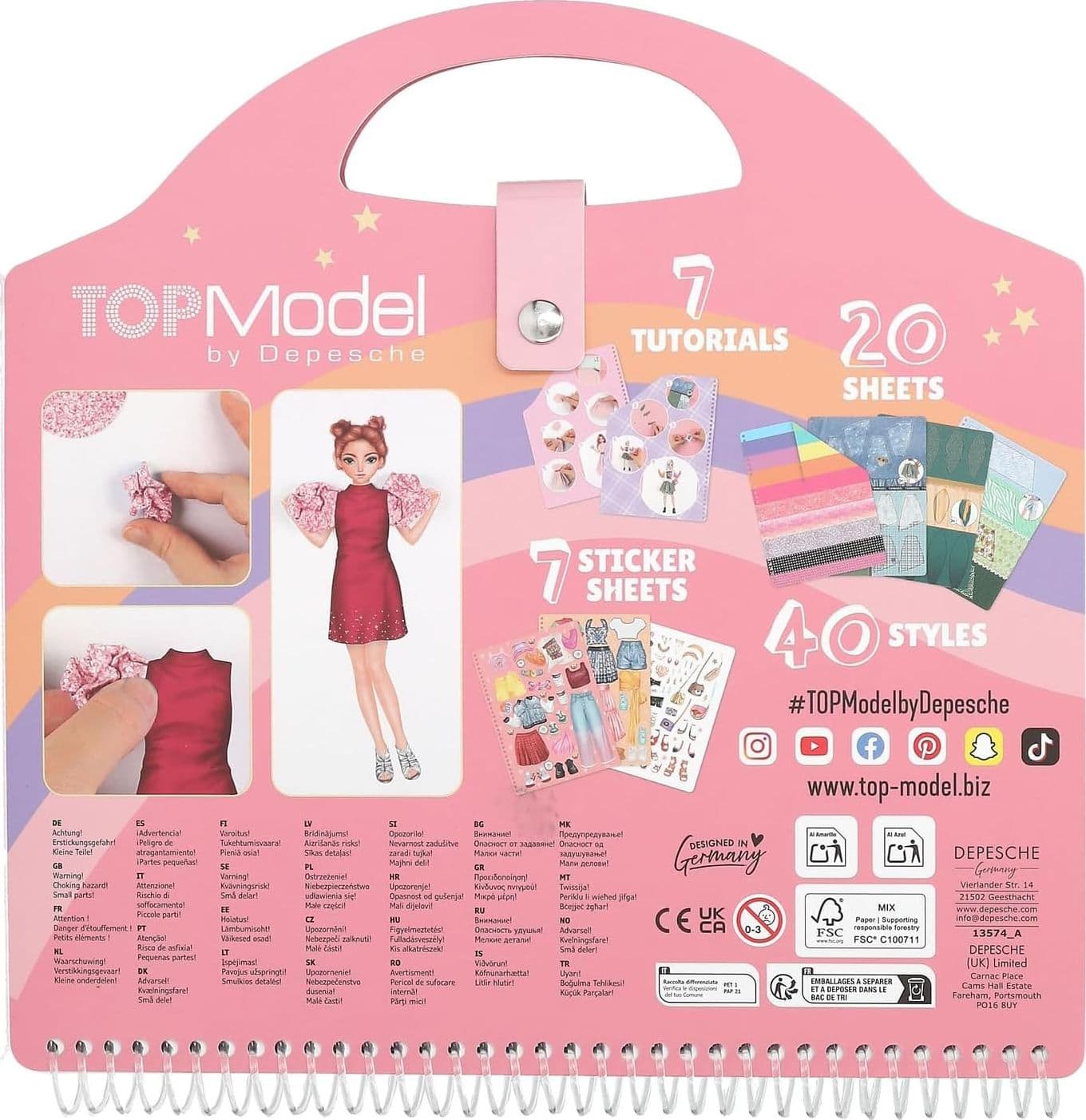 Depesche - TOPModel Libro di Adesivi Dress Me Up 13574 in prodotto Centro Bimbo - Siderno, commercioVirtuoso.it