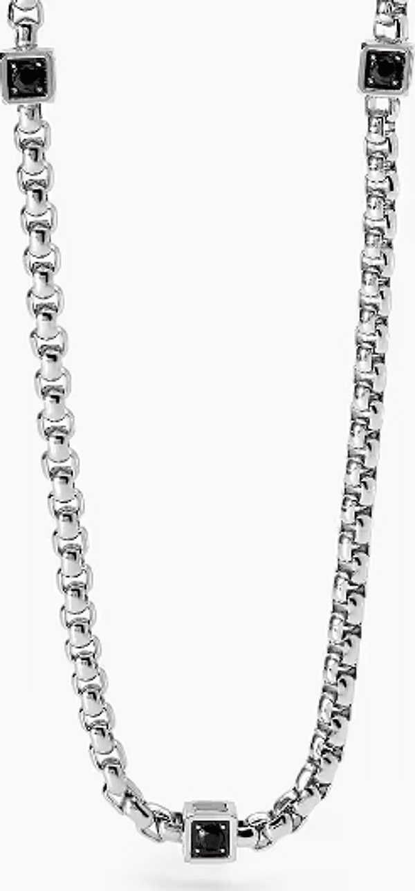 2Jewels - Collana in acciaio 316L PVD canna di fucile cristalli