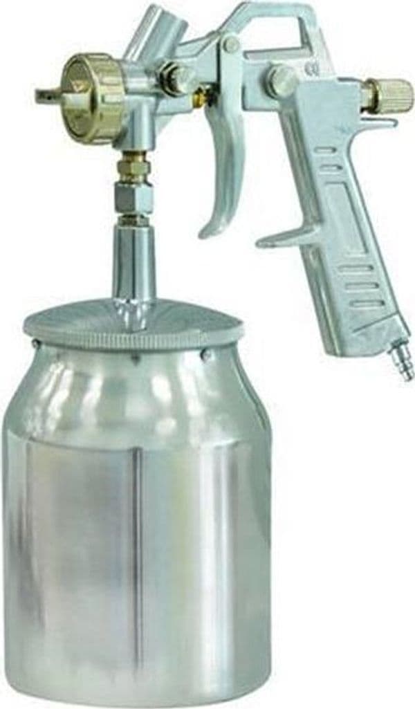 AEROGRAFO SERBATOIO INFERIORE CON ATTACCO RAPIDO PER COMPRESSORE -ugello mm.1,5 in prodotto EuroStore07 - Alatri, commercioVirtuoso.it