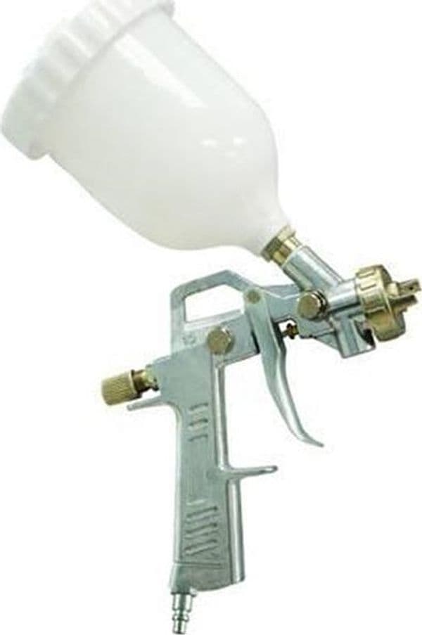 AEROGRAFO SERBATOIO SUPERIORE CON ATTACCO RAPIDO PER COMPRESSORE ugello mm.1,5 in prodotto EuroStore07 - Alatri, commercioVirtuoso.it