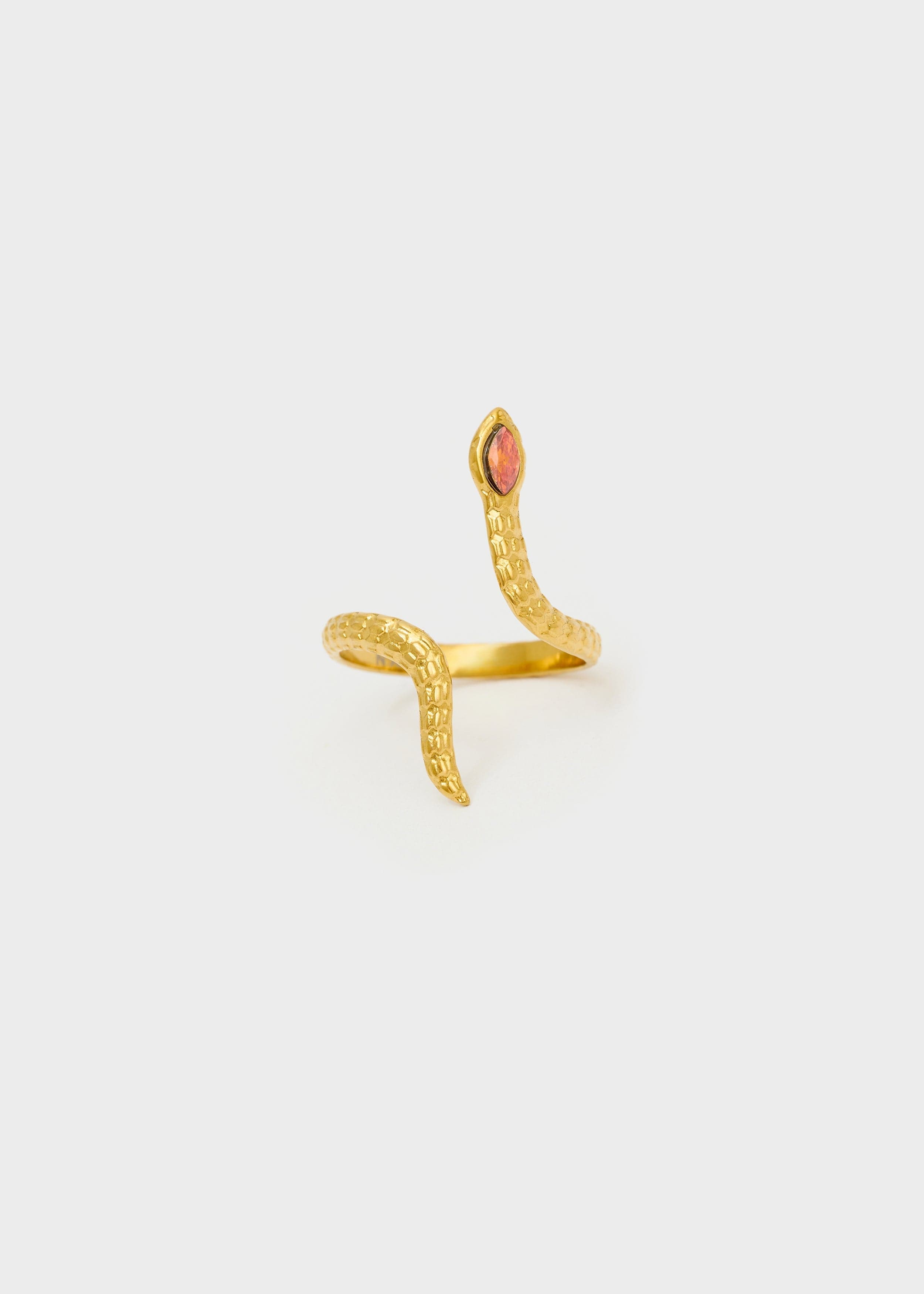 Anello snake con pietra inox oro in Cinture Kanal 32 - Santa Maria di Licodia, commercioVirtuoso.it
