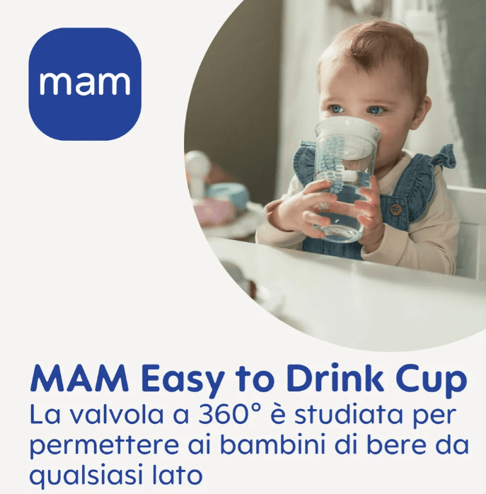 Mam - Easy to Drink Cup 360° - 290 ml in prodotto Centro Bimbo - Siderno, commercioVirtuoso.it