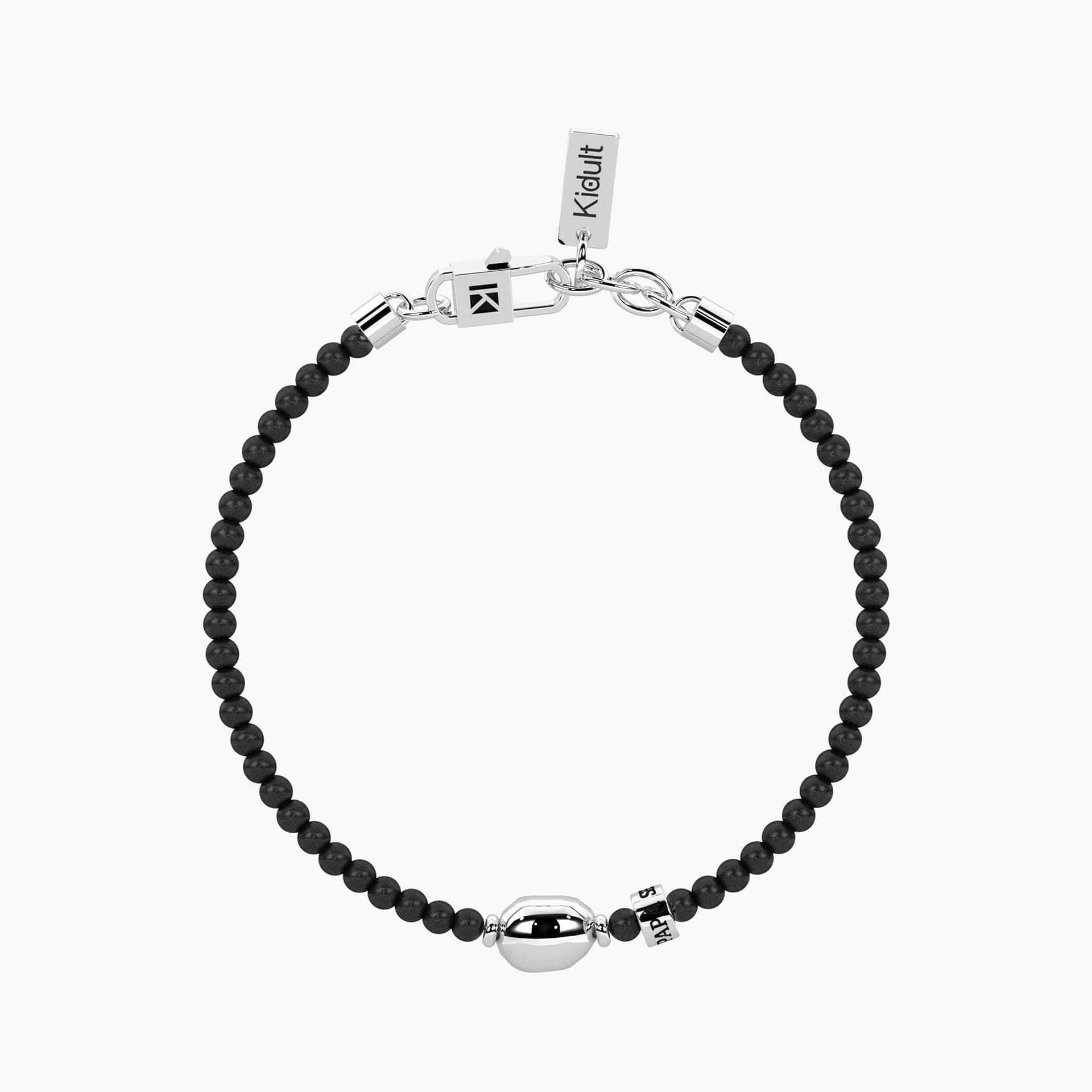 Kidult - Bracciale per papà regolabile in acciao e gunmetal PAPÀ | UNICITÀ in Bracciali Alba Gioielli - Casoria, commercioVirtuoso.it
