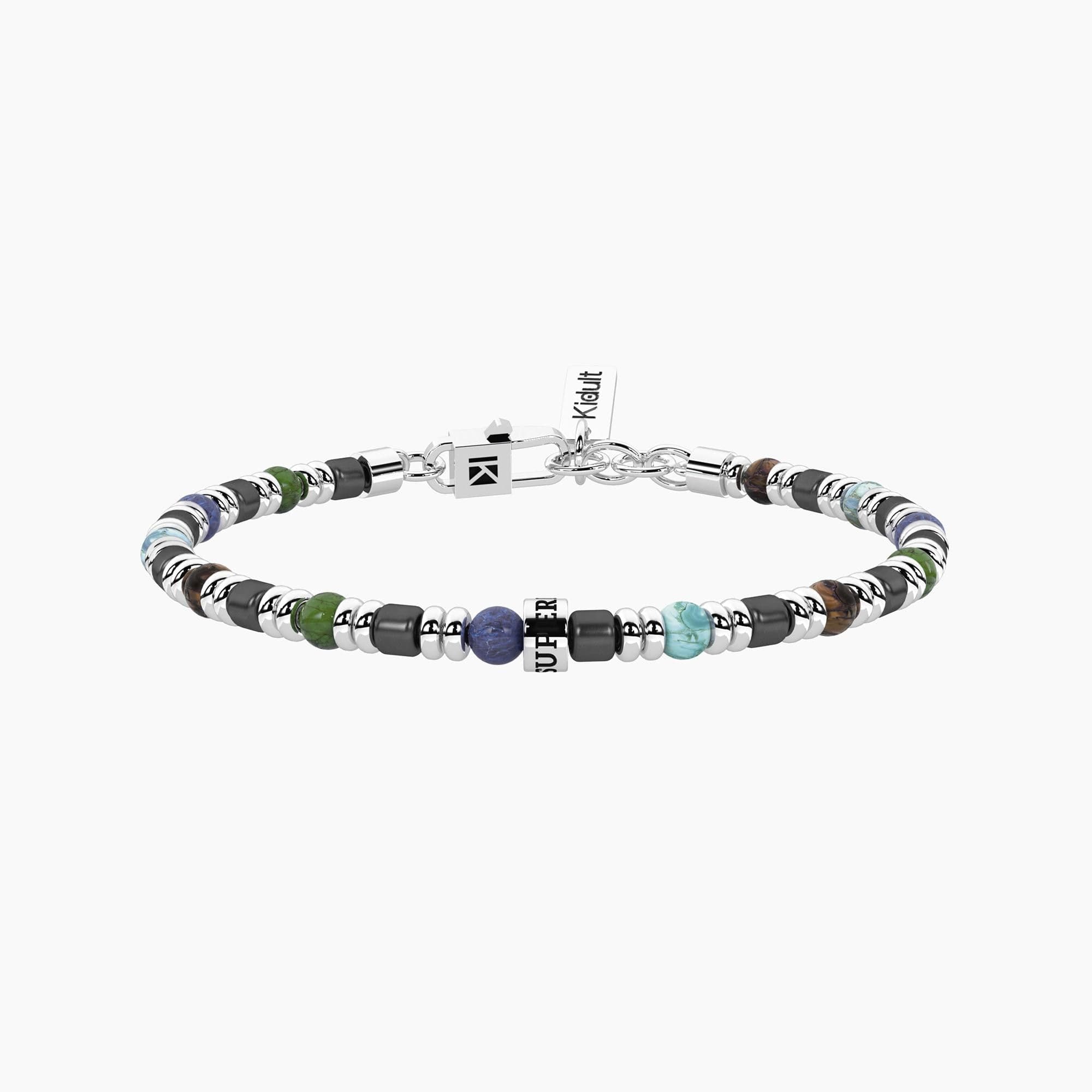 Kidult - Bracciale per papà con pietre multicolor SUPER PAPÀ in Bracciali Alba Gioielli - Casoria, commercioVirtuoso.it