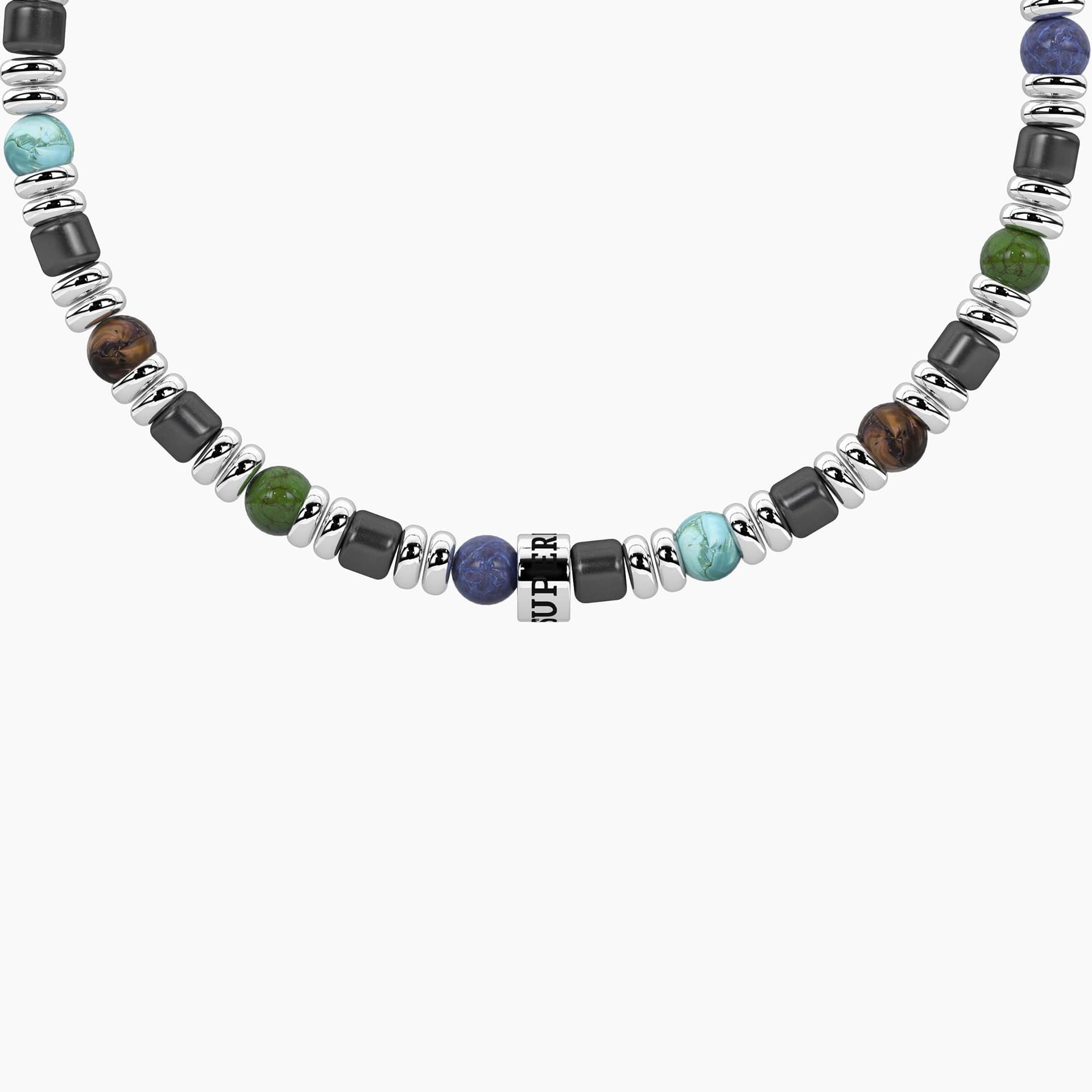 Kidult - Bracciale per papà con pietre multicolor  SUPER PAPÀ in Bracciali Alba Gioielli - Casoria, commercioVirtuoso.it