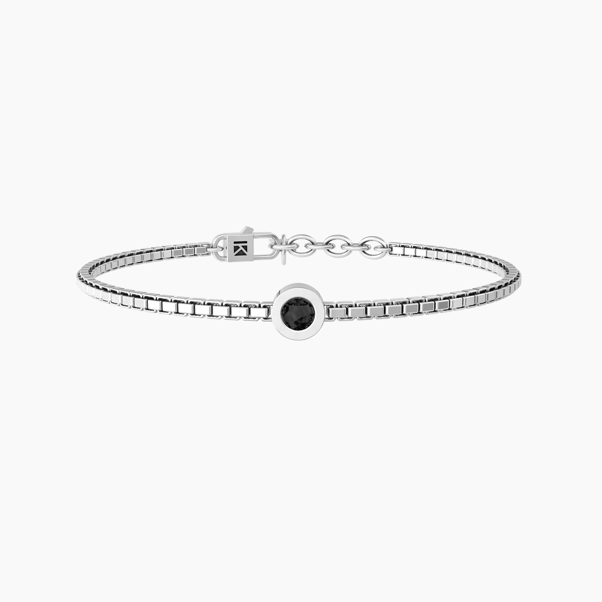 Kidult - Bracciale uomo con catena e cristalli  UNICITÀ