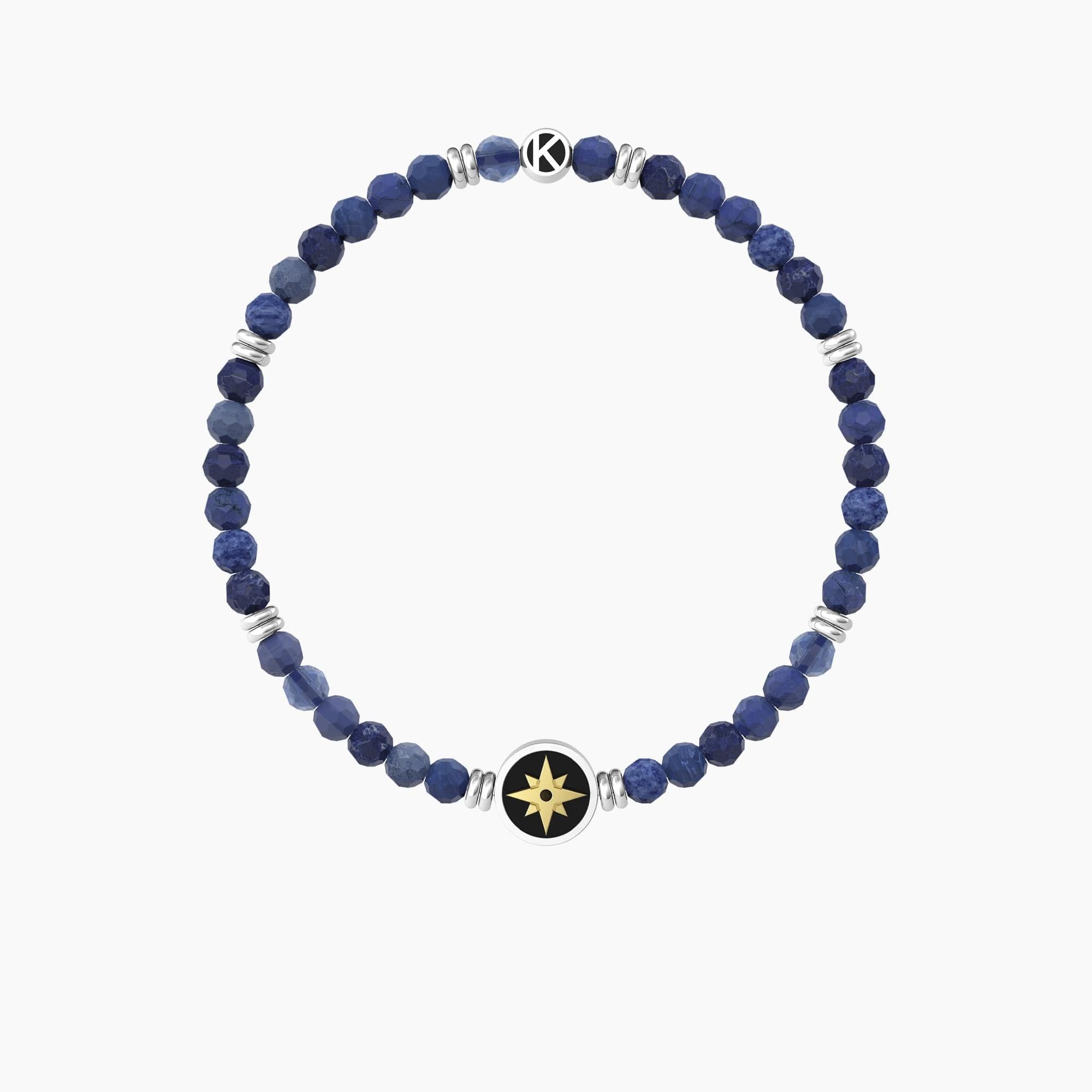 Kidult - Bracciale elastico uomo con agata blu e rosa dei venti  ROSA DEI VENTI | LIBERO ED INTREPIDO in Bracciali Alba Gioielli - Casoria, commercioVirtuoso.it