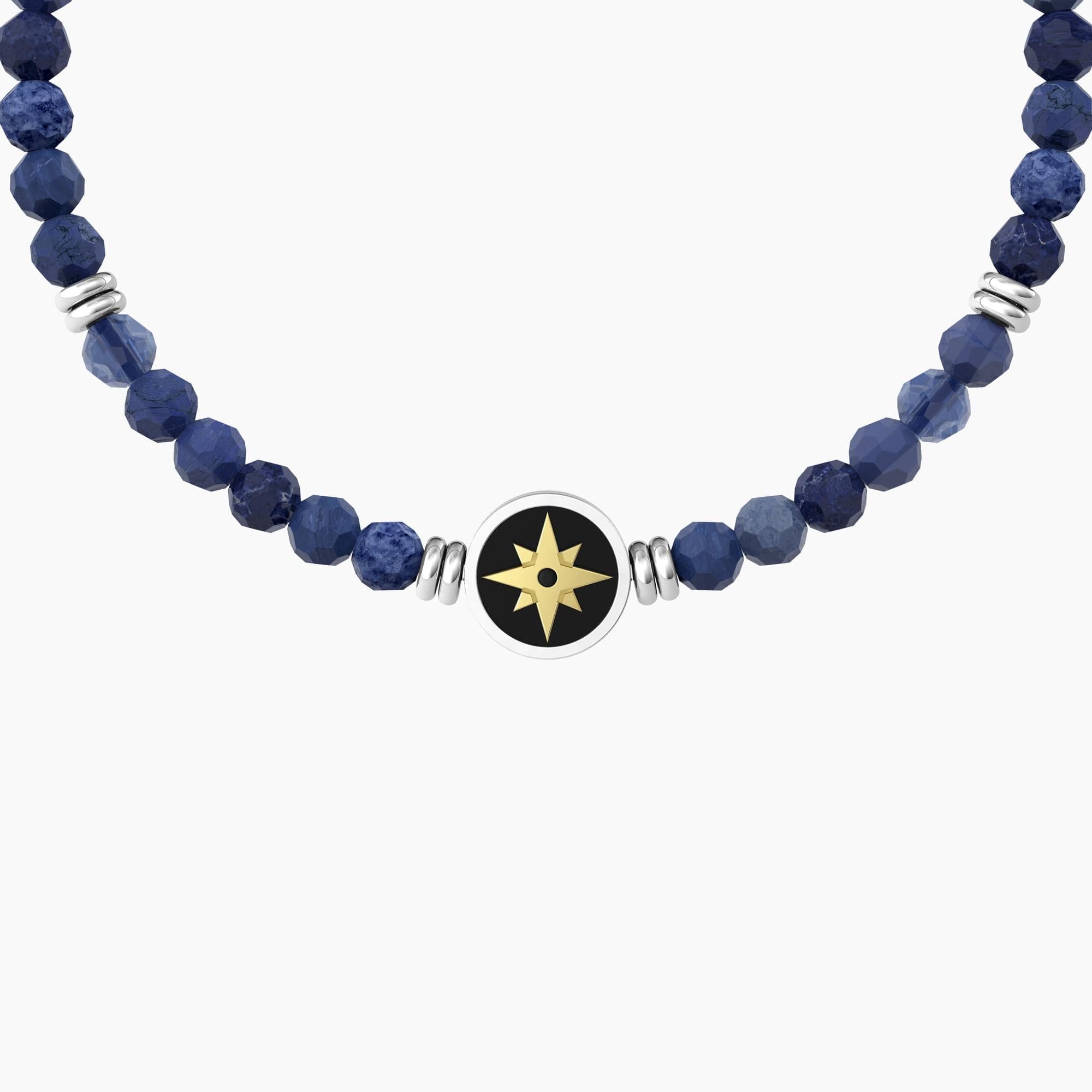 Kidult - Bracciale elastico uomo con agata blu e rosa dei venti  ROSA DEI VENTI | LIBERO ED INTREPIDO in Bracciali Alba Gioielli - Casoria, commercioVirtuoso.it