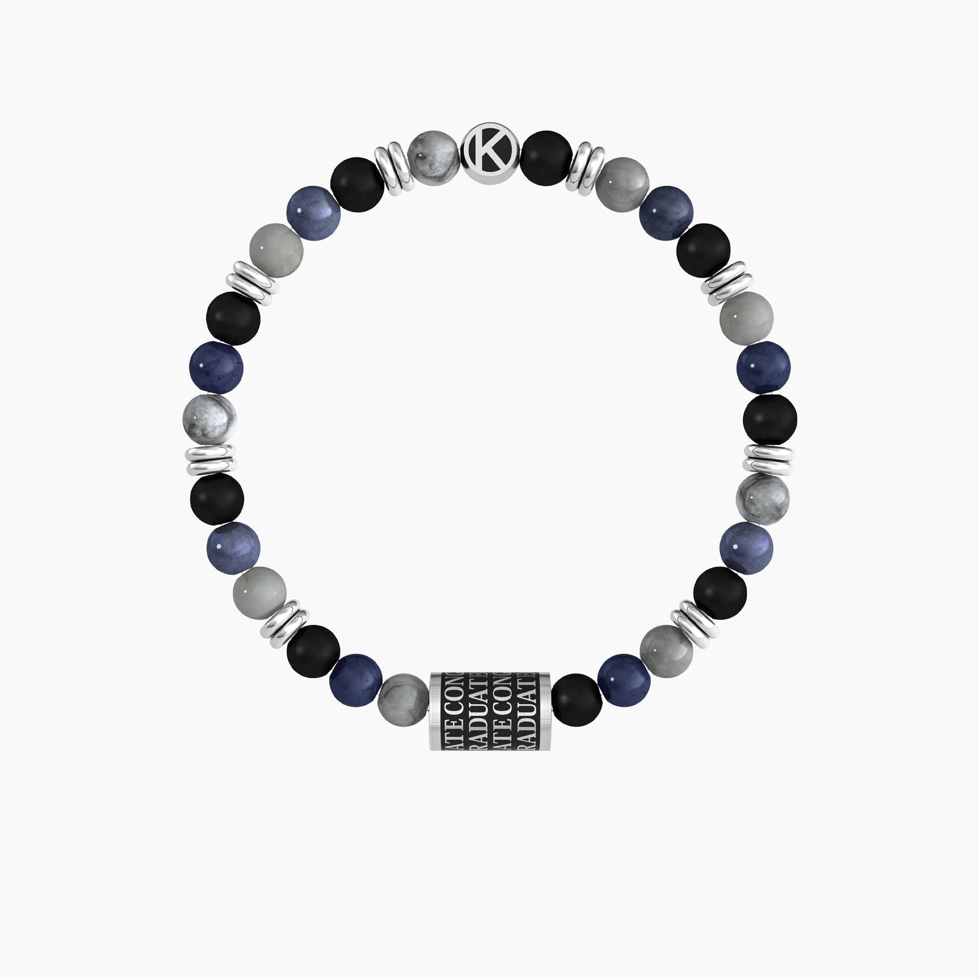 Kidult - Bracciale uomo con charm e pietre colorate GRAD | CONGRATULAZIONI in Bracciali Alba Gioielli - Casoria, commercioVirtuoso.it