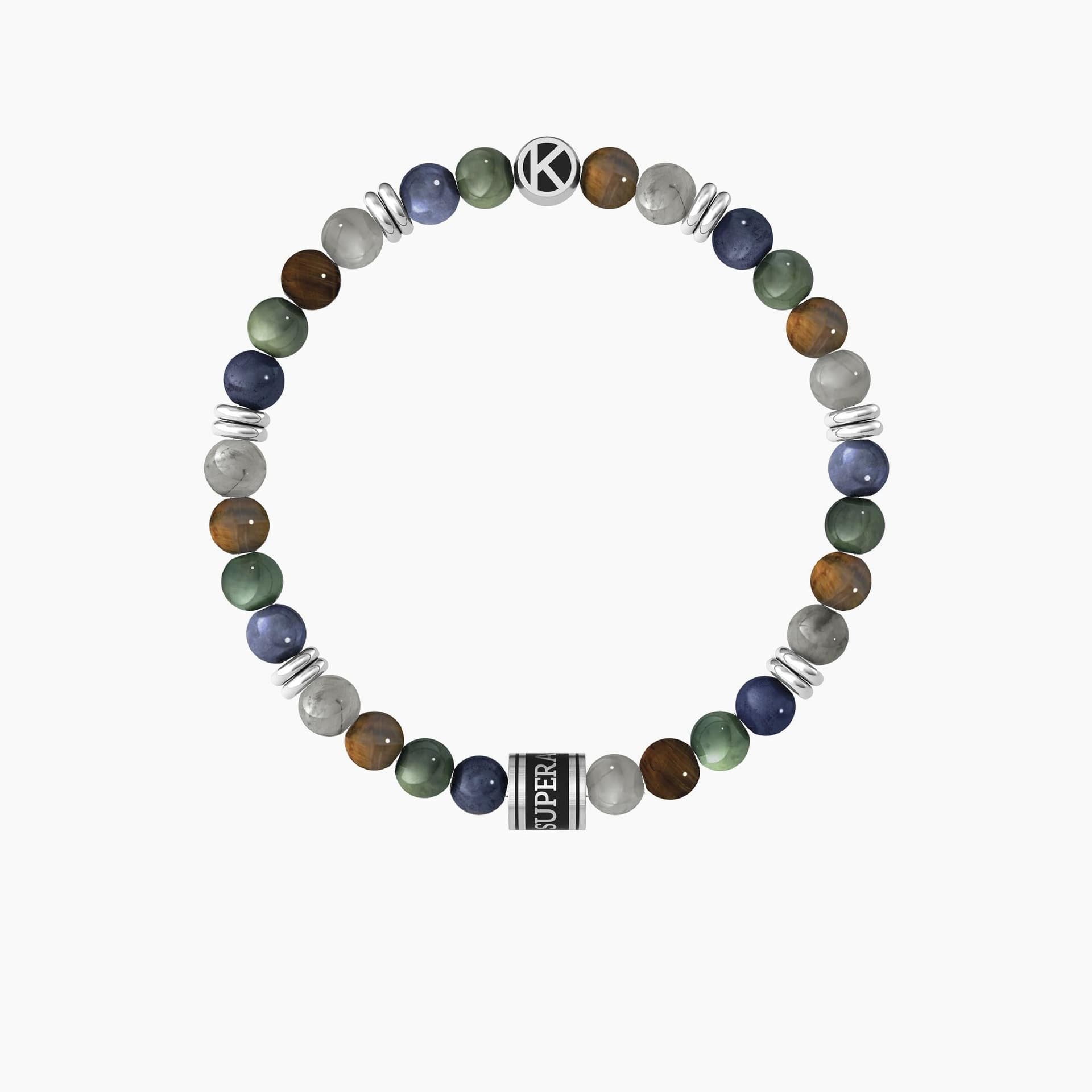 Kidult - Bracciale uomo con pietre multicolor alternate  SUPERA TE STESSO in Bracciali Alba Gioielli - Casoria, commercioVirtuoso.it