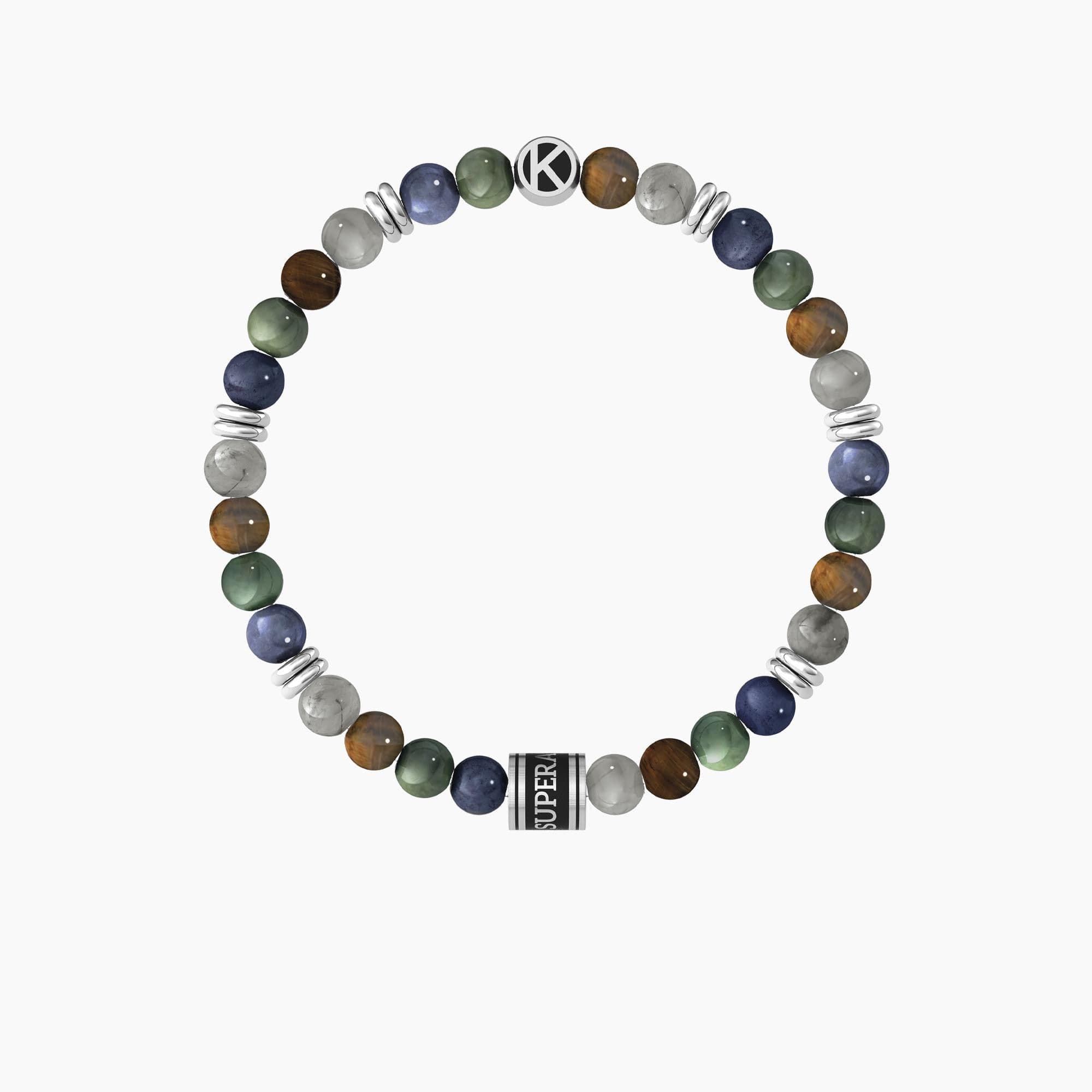 Kidult - Bracciale uomo con pietre multicolor alternate  SUPERA TE STESSO in Bracciali Alba Gioielli - Casoria, commercioVirtuoso.it