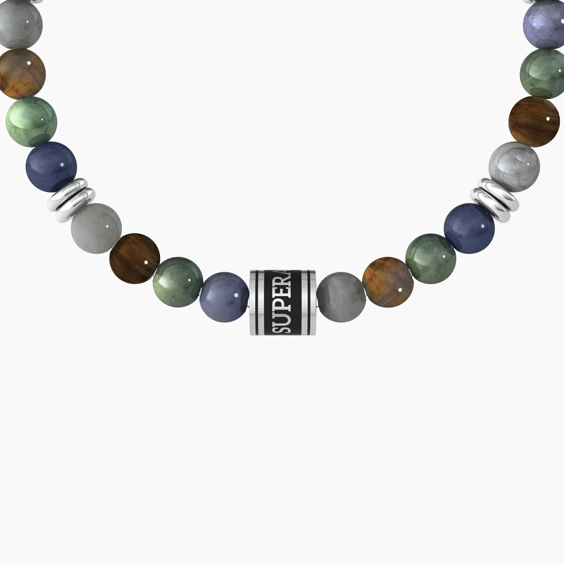 Kidult - Bracciale uomo con pietre multicolor alternate  SUPERA TE STESSO in Bracciali Alba Gioielli - Casoria, commercioVirtuoso.it