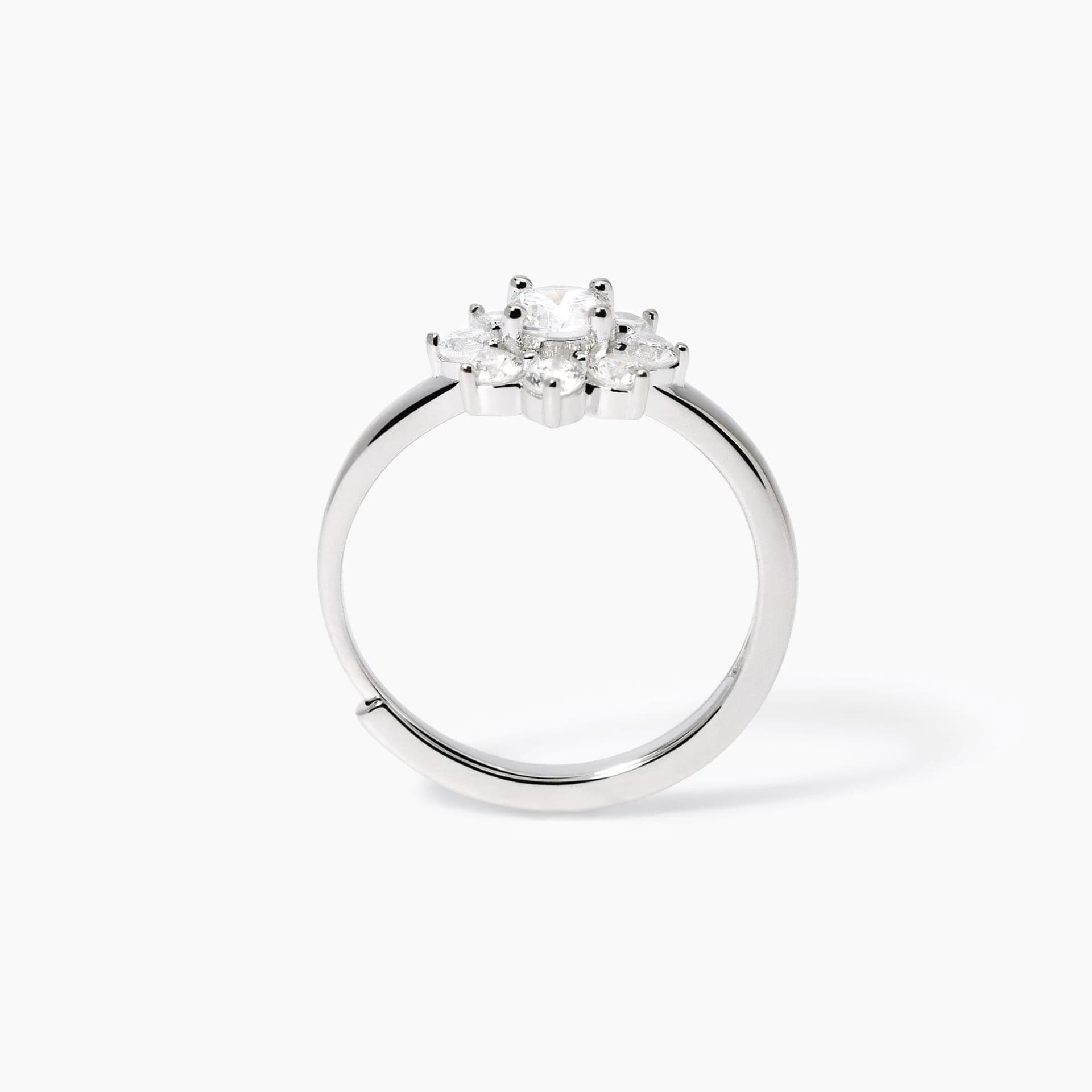 Mabina - Anello con fiore in zirconi EDEN in Anelli Alba Gioielli - Casoria, commercioVirtuoso.it