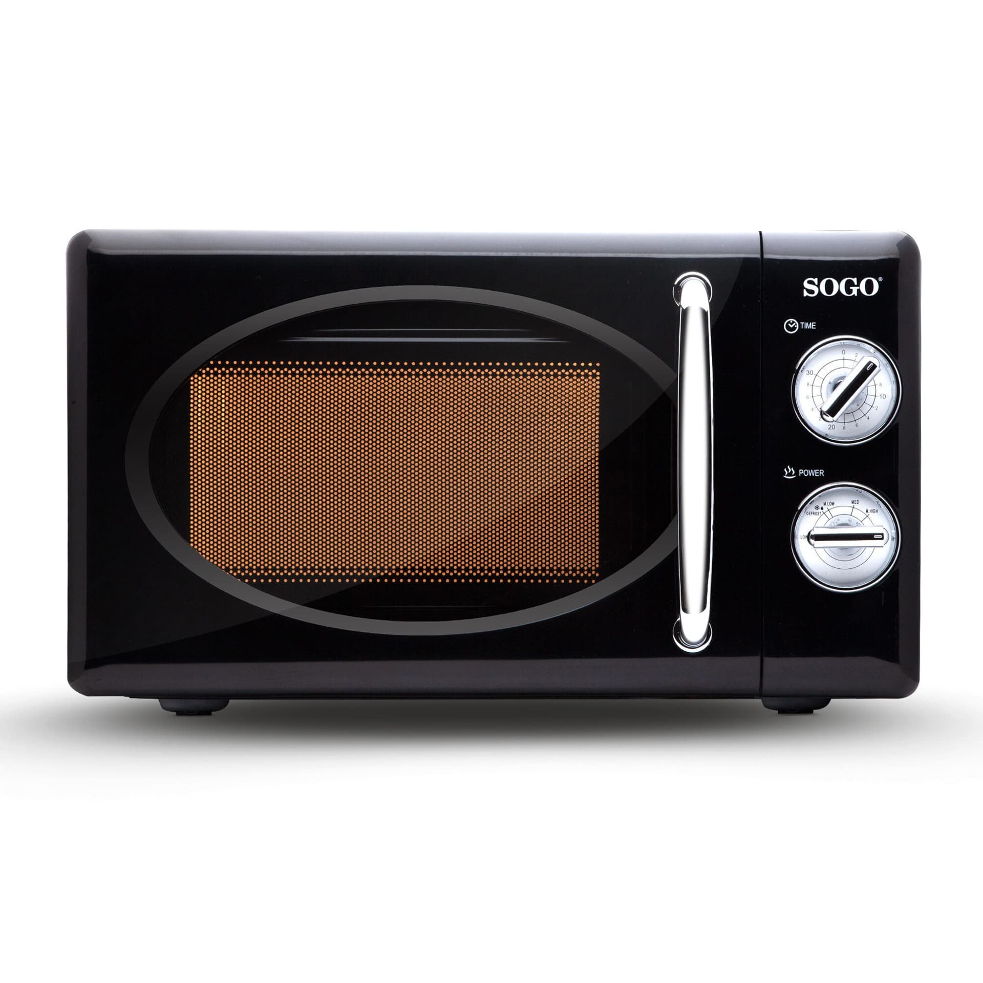 Forno a Microonde Retrò 20L 700W SOGO- Senza Grill, 5 Livelli di Potenza, Timer 30 Min, Funzione Scongelamento, Piatto Girevole 245mm in Forni a microonde standard SellUp - Bassano del Grappa, commercioVirtuoso.it