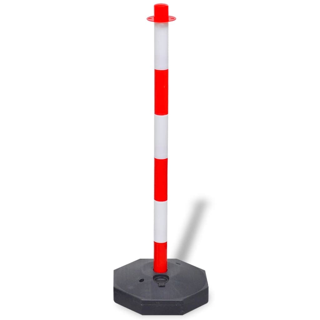 Set Stradale Avvertenza con Pali e Catena in Plastica 10 m Rosso e Bianco in Barriere Parcheggio Esplodia - Napoli, commercioVirtuoso.it