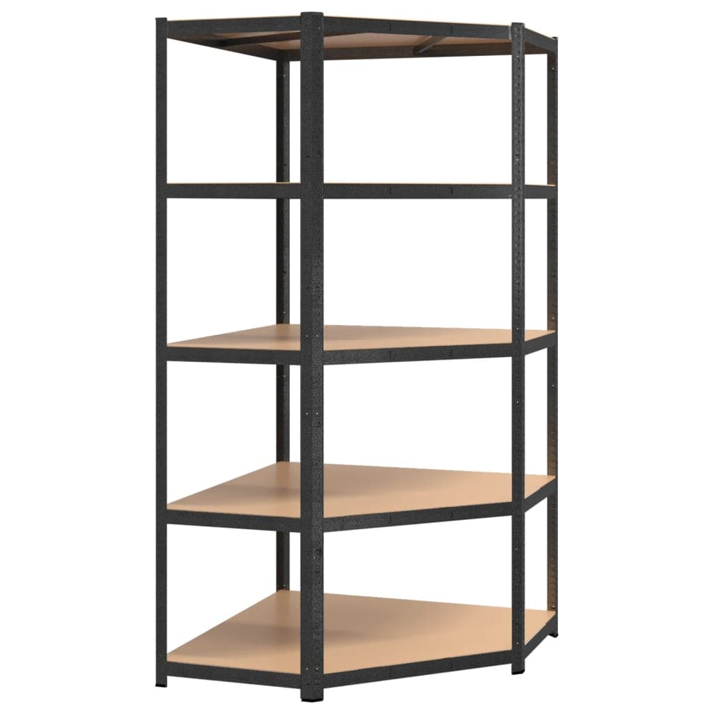 Scaffale Angolare Resistente Robusto Organizer 5 Ripiani Grigio Acciaio e Legno in Scaffalature Esplodia - Napoli, commercioVirtuoso.it
