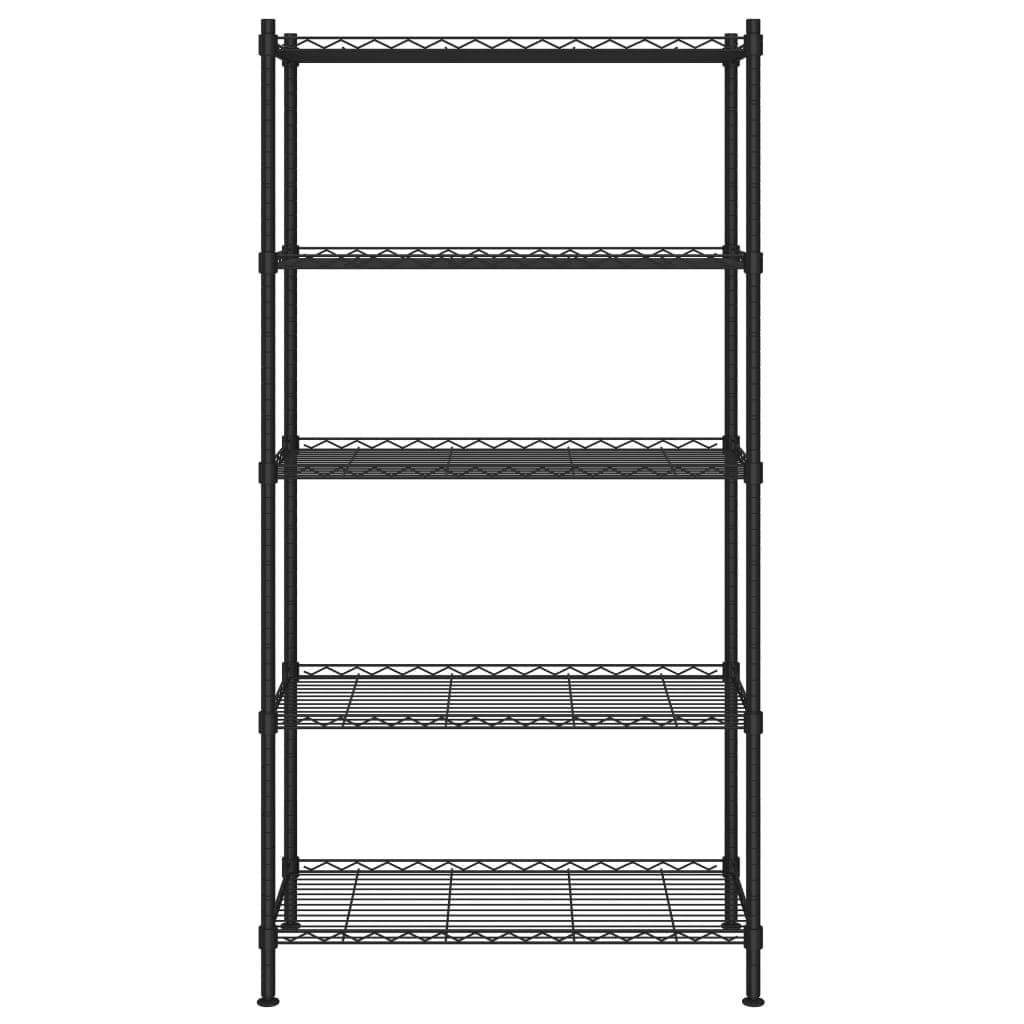 Scaffale a 5 Livelli Organizer Cucina in Ferro 90x35x180 cm Nero 250 kg in Unità di mensole Esplodia - Napoli, commercioVirtuoso.it