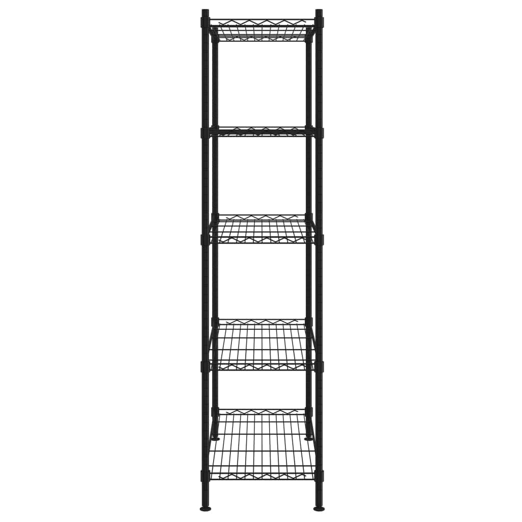 Scaffale a 5 Livelli Organizer Cucina in Ferro 90x35x180 cm Nero 250 kg in Unità di mensole Esplodia - Napoli, commercioVirtuoso.it