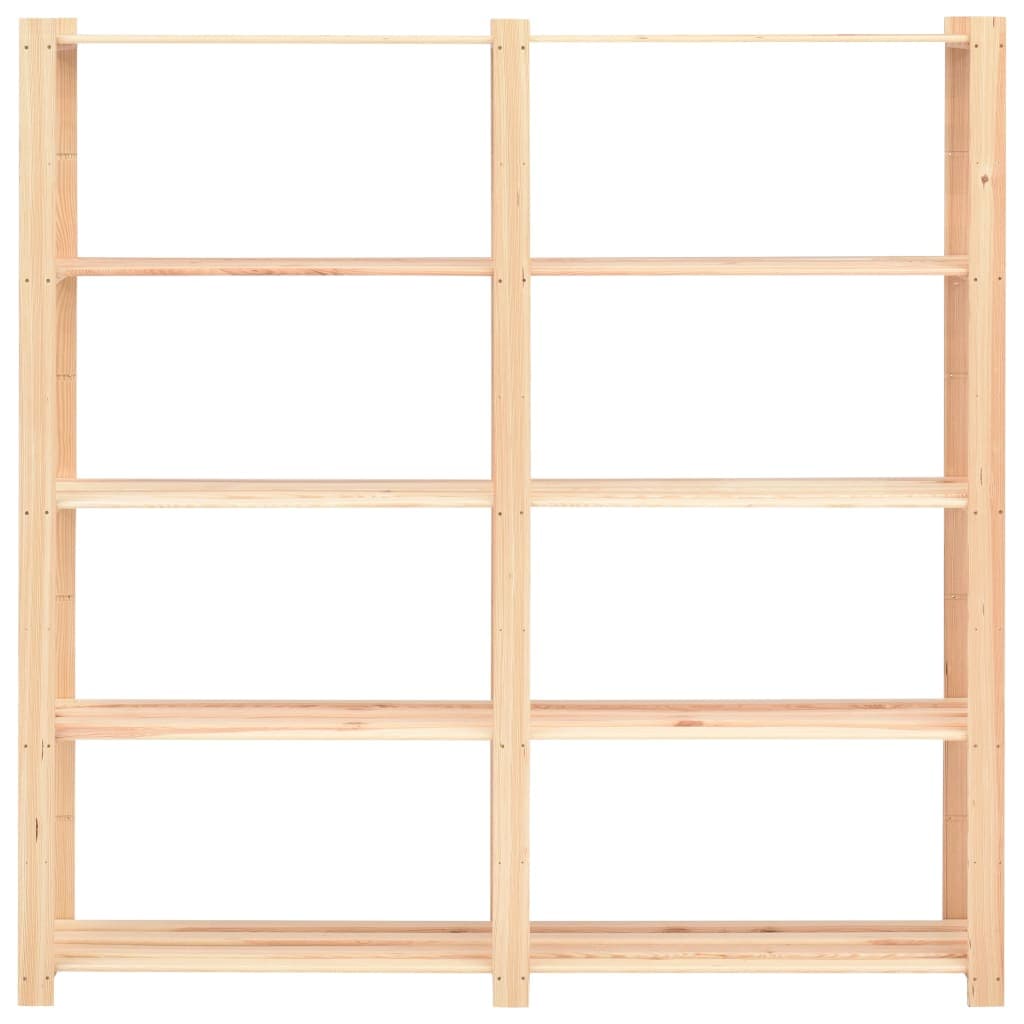 Set 5 pz Scaffali a 5 Livelli Organizer 170x38x170 cm Massello Pino 500kg in Scaffalature Esplodia - Napoli, commercioVirtuoso.it