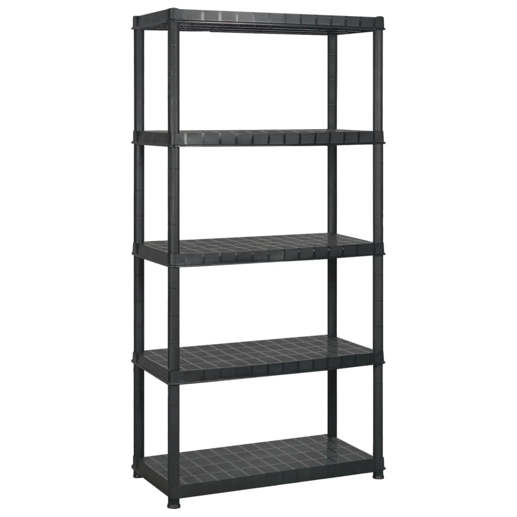 Scaffale a 5 Ripiani Espositore Organizer Nero in Plastica 170x40x185 cm in Unità di mensole Esplodia - Napoli, commercioVirtuoso.it