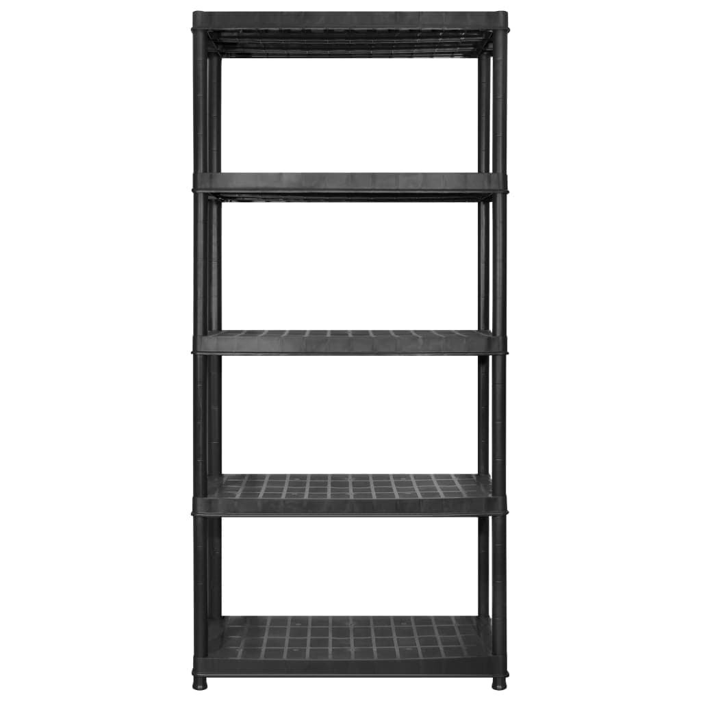 Scaffale a 5 Ripiani Espositore Organizer Nero in Plastica 170x40x185 cm in Unità di mensole Esplodia - Napoli, commercioVirtuoso.it