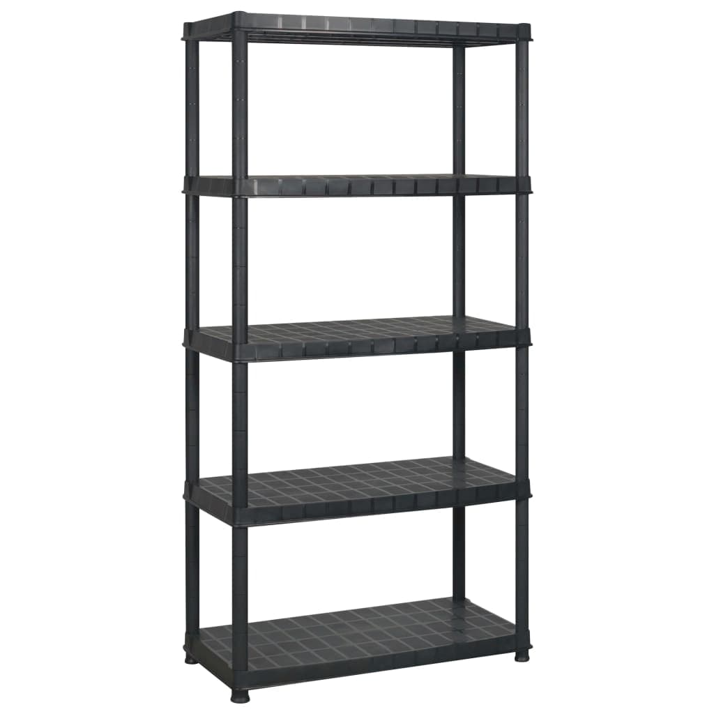 Scaffale a 5 Ripiani Organizer Espositore Nero in Plastica 274,5x45,7x185 cm in Unità di mensole Esplodia - Napoli, commercioVirtuoso.it