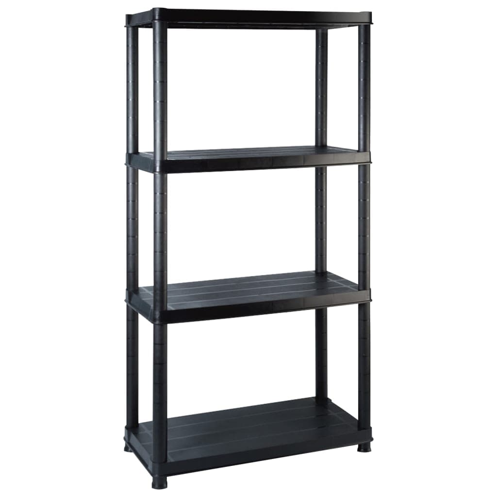 Scaffale a 4 Ripiani Organizer Espositore Nero in Plastica 122x30,5x130 cm in Librerie Esplodia - Napoli, commercioVirtuoso.it