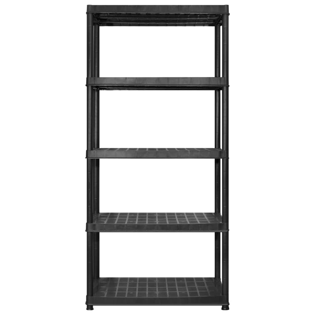 Scaffale a 5 Ripiani Organizer Espositore Nero in Plastica 274,5x45,7x185 cm in Unità di mensole Esplodia - Napoli, commercioVirtuoso.it
