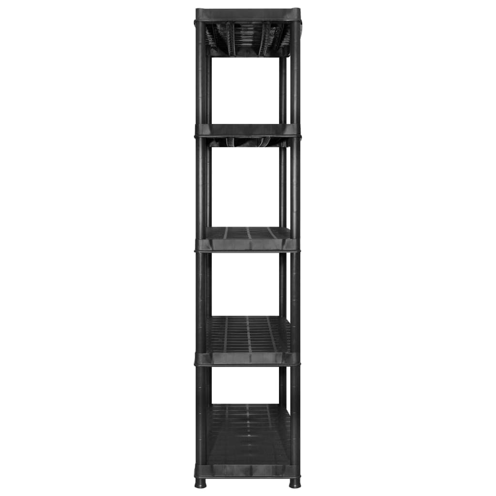Scaffale a 5 Ripiani Espositore Organizer Nero in Plastica 170x40x185 cm in Unità di mensole Esplodia - Napoli, commercioVirtuoso.it