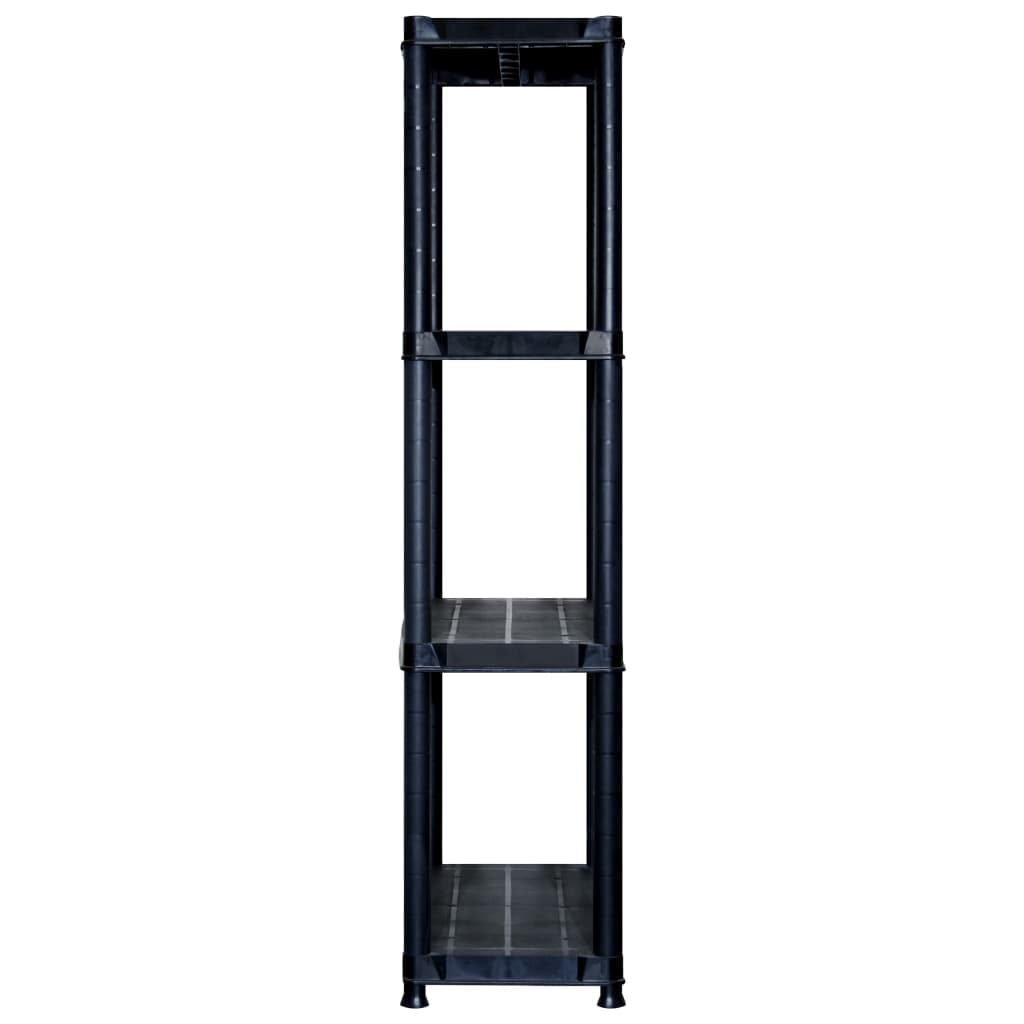 Scaffale a 4 Ripiani Organizer Espositore Nero in Plastica 122x30,5x130 cm in Librerie Esplodia - Napoli, commercioVirtuoso.it