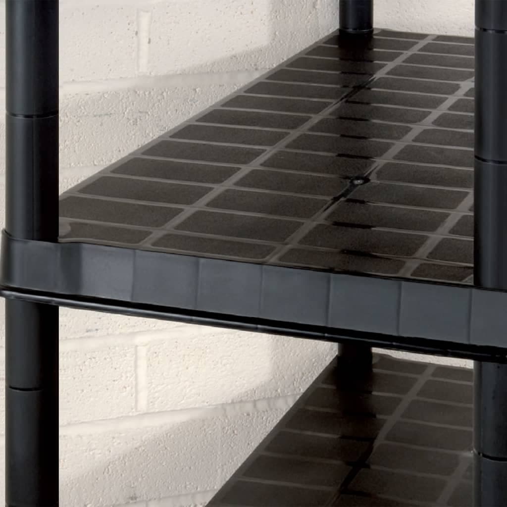 Scaffale a 5 Ripiani Organizer Espositore Nero in Plastica 274,5x45,7x185 cm in Unità di mensole Esplodia - Napoli, commercioVirtuoso.it