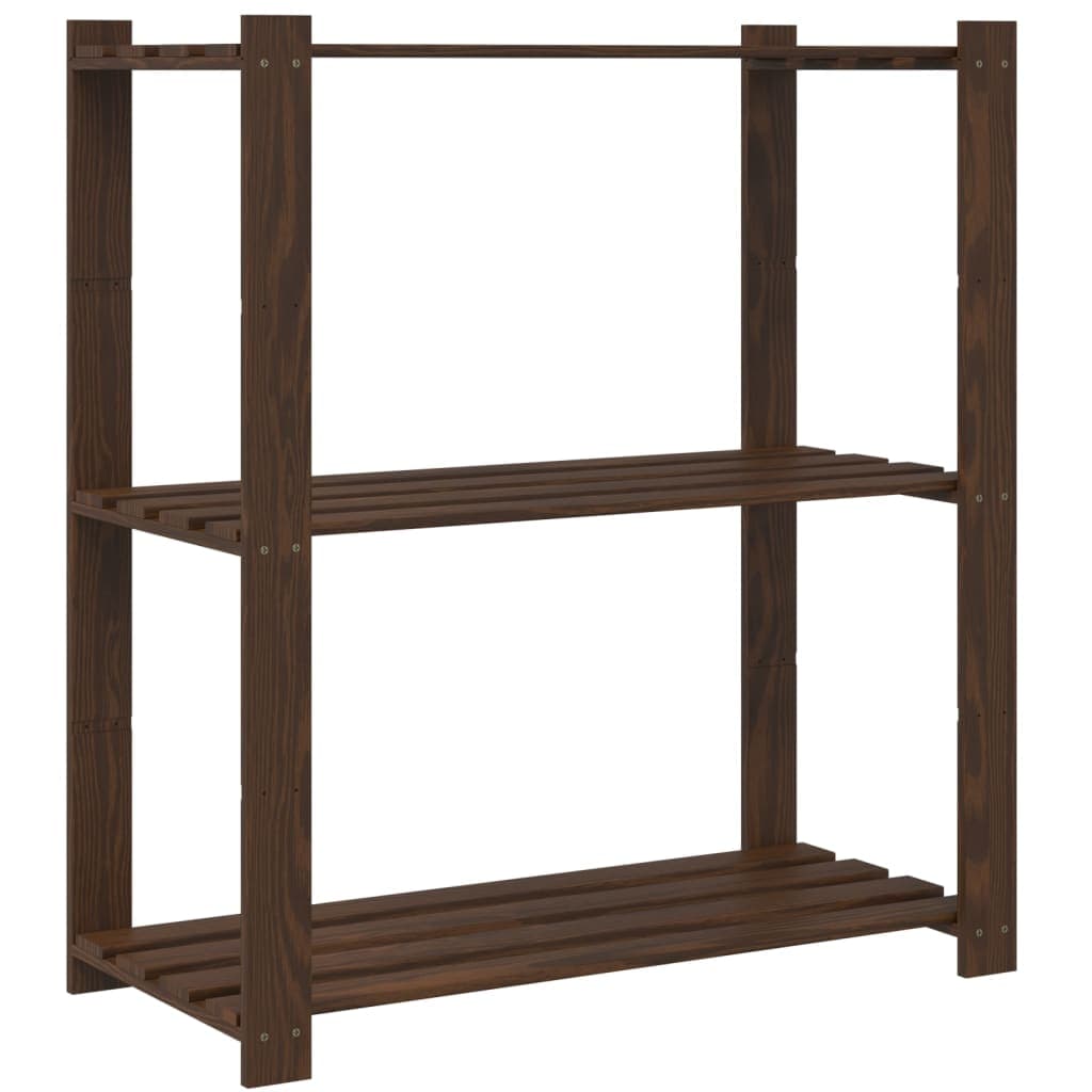 Scaffale a 3 Livelli Libreria 80x38x90 cm in Legno di Pino Colore Marrone in Librerie Esplodia - Napoli, commercioVirtuoso.it