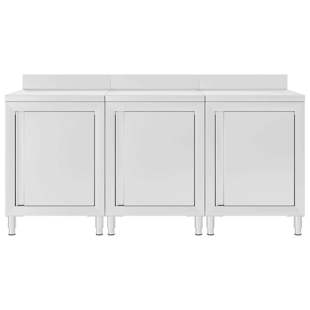 Mobile con Piano di Lavoro 180x60x96 cm in Acciaio Inox Mobiletto Work Cucina in Carrelli da portata Esplodia - Napoli, commercioVirtuoso.it