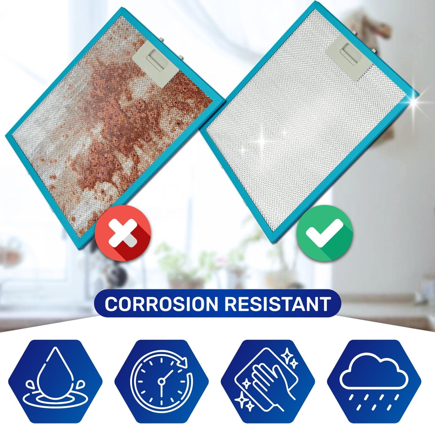 FILTRO CAPPA ALLUMINIO 276x231x9 mm Electrolux ELICA AEG 4055101671 F 265 in prodotto EuroStore07 - Alatri, commercioVirtuoso.it