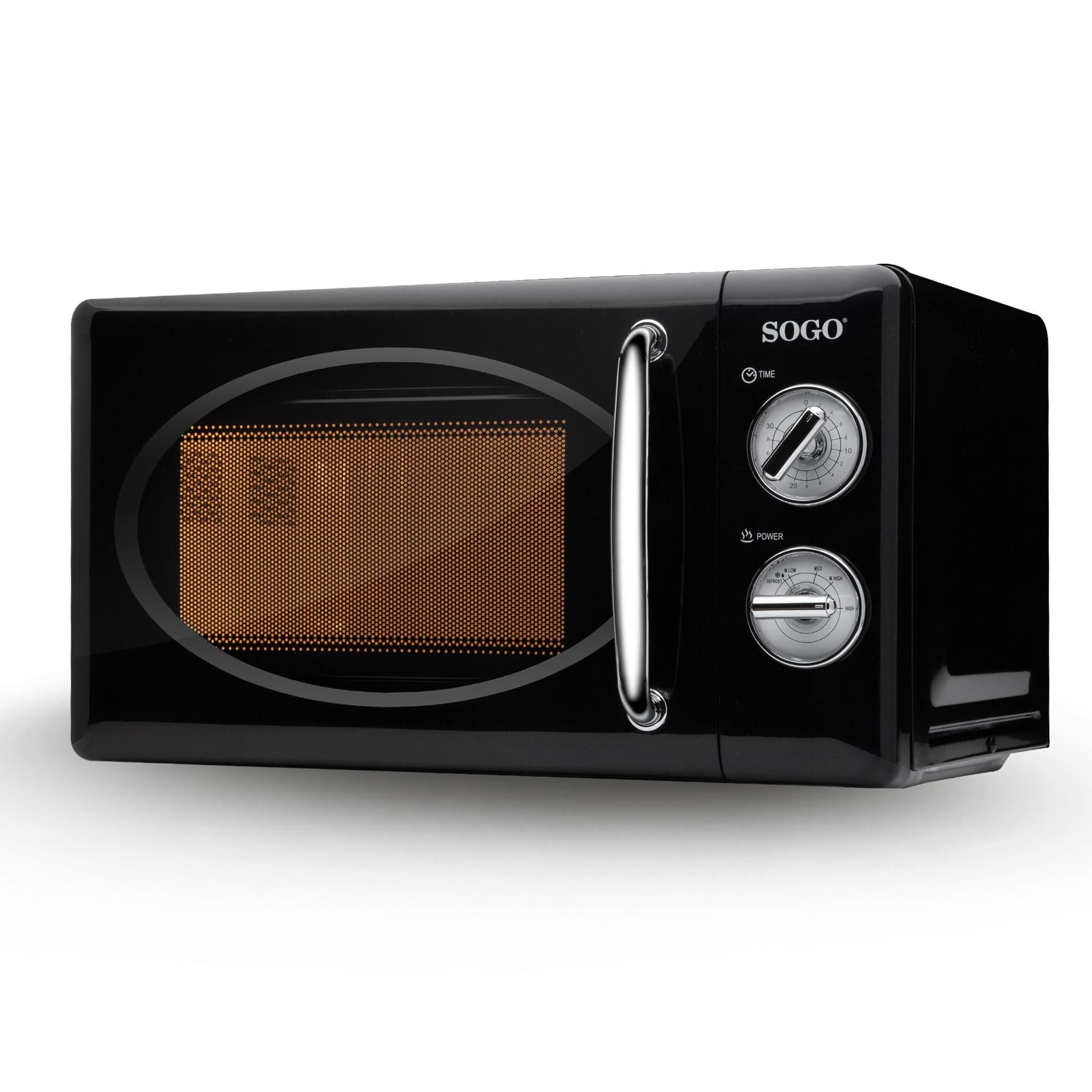 Forno a Microonde Retrò 20L 700W SOGO- Senza Grill, 5 Livelli di Potenza, Timer 30 Min, Funzione Scongelamento, Piatto Girevole 245mm in Forni a microonde standard SellUp - Bassano del Grappa, commercioVirtuoso.it