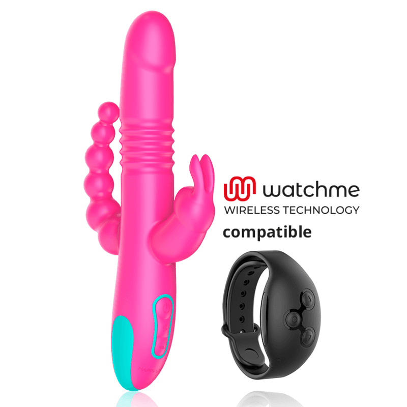 HAPPY LOKY - TRIPLA STIMOLAZIONE DONALD: COMPATIBILE CON LA TECNOLOGIA WIRELESS ANALE, G-SPOT E CLITORIDEA WATCHME in Massaggiatori elettrici manuali Desideria Shop - Latina, commercioVirtuoso.it