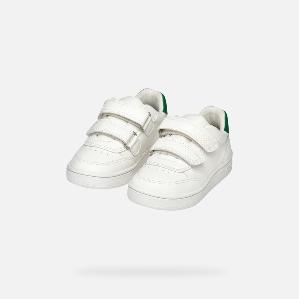 Scarpe Bambino colore bianco verde 22 - 27 Geox in Sneaker casual UP Calzature Balduina - Roma, commercioVirtuoso.it