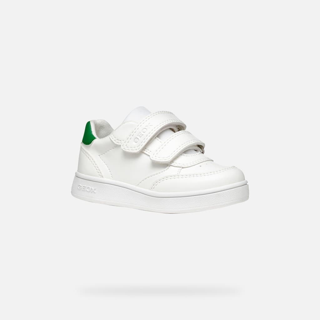 Scarpe Bambino colore bianco verde 22 - 27 Geox in Sneaker casual UP Calzature Balduina - Roma, commercioVirtuoso.it