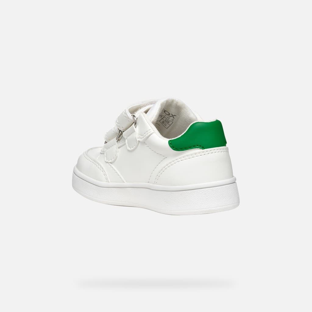 Scarpe Bambino colore bianco verde 22 - 27 Geox in Sneaker casual UP Calzature Balduina - Roma, commercioVirtuoso.it